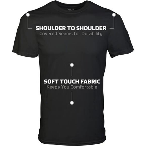 Gildan Platinum Mens Crew Neck T Shirts Pack Soft Cotton Moisture Wicking Unders - Picture 2 of 7